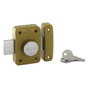 Verrou bouton et cylindre Ø21 x 35 mm coffre embouti 55 x 80 mm