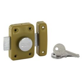 Verrou bouton et cylindre Ø21 x 45 mm coffre embouti 55 x 80 mm