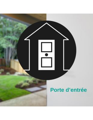 Verrou à bouton Federal pour porte d'entrée, cylindre 45mm, acier, 4 clés, époxy noir - THIRARD