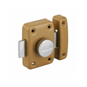 Verrou à bouton Trident pour porte intérieure, acier, époxy bronze - THIRARD