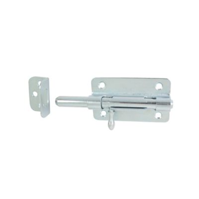 Verrou de box acier D.14 mm en finition zingué blanc
