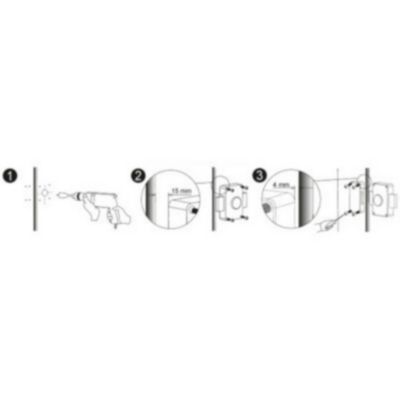 Verrou de sûreté à bouton 45 mm ø23 cm doré