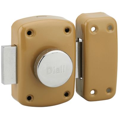 Verrou de sûreté à bouton Diall encastrement 40 mm, lot de 2