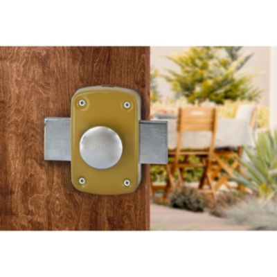 Verrou de sûreté à bouton Diall encastrement 40 mm, lot de 2