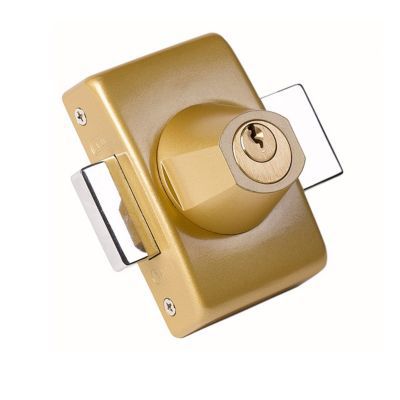 Verrou double cylindre 40 mm bronze 4 clés et visserie inclus