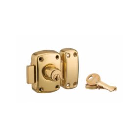Verrou double entrée Mirage 6 pour porte d'entrée, cylindre 45mm, laiton, 3 clés, laiton - THIRARD