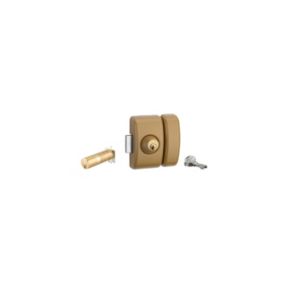 Verrou double entrée Universel ajustable pour entrée, HG 5, dim. cylindre de 35 à 80mm, acier, 5 clés, epoxy bronzze  - THIRARD