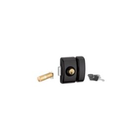 Verrou double entrée Universel ajustable pour entrée, HG 5+, dim. cylindre de 35 à 80mm, acier, 5 clés, epoxy noir  - THIRARD