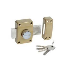 Verrou médial à bouton 40mm H. 6 x l. 8,7 cm Bricard