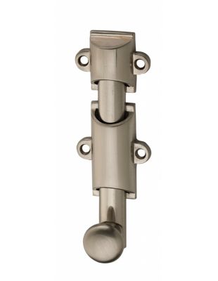 Verrou à plaquer à coulisse pour porte intérieure, 100mm, nickel satiné - SP