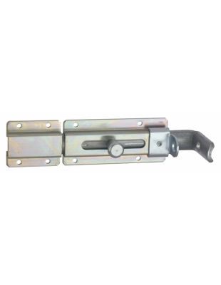 Verrou transversal, porte cadenas cadenassable, longueur 230mm, pêne plat coulissant, acier zingué - THIRARD