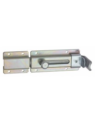 Verrou transversal, porte cadenas cadenassable, longueur 230mm, pêne plat coulissant, acier zingué - THIRARD