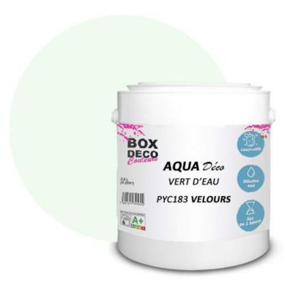 Vert D'eau Peinture murale acrylique aspect velours Aqua Déco - 2,5L