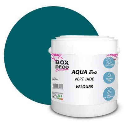 Vert Jade Peinture meuble bois acrylique aspect velours-satin Aqua Bois - Vert Jade - 2.5L