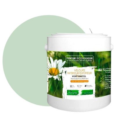 Vert Pastel Peinture interieur exterieur aspect velours Natura - Vert Pestel - 2.5L
