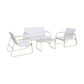 Vert sweeek aluminium 4 personnes 4 pieces 122 x 78 x 77 Ensembles canapés, fauteuils et tables de jardin