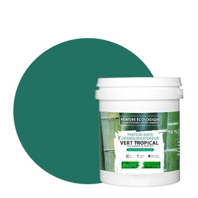 Vert Tropical Peinture interieur exterieur aspect mat Natura - Vert Tropical - 1L