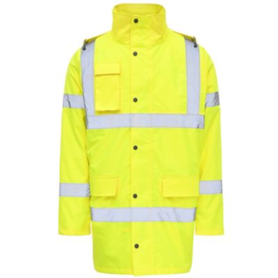 Veste de pluie Homme haute visibilité pour une protection complète.