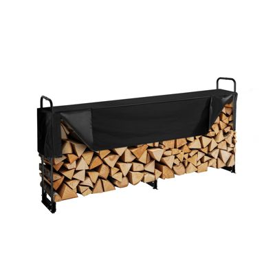 VEVOR Abri à buches 259x36x117 cm avec couverture 600D, pour 1/2 corde de bois en intérieur/extérieur.