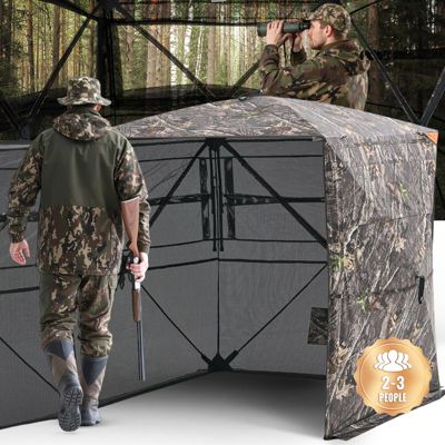 VEVOR Affût Tente de Chasse Portable Transparent pour 2-3 Personnes Chasseur