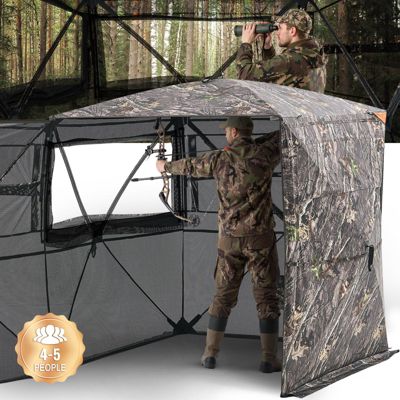 VEVOR Affût Tente de Chasse Portable Transparent pour 4-5 Personnes avec Sac