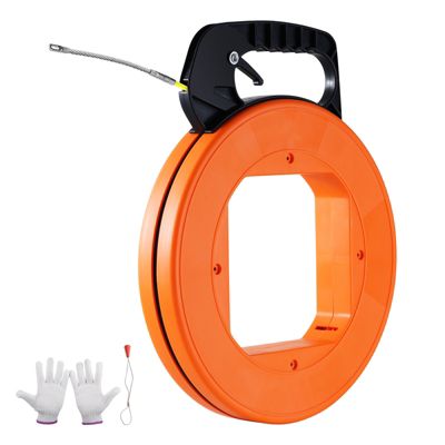VEVOR Aiguille électricien 30.5 m tire-fils fibre de verre, boîtier, pour murs/conduits, non conducteur.