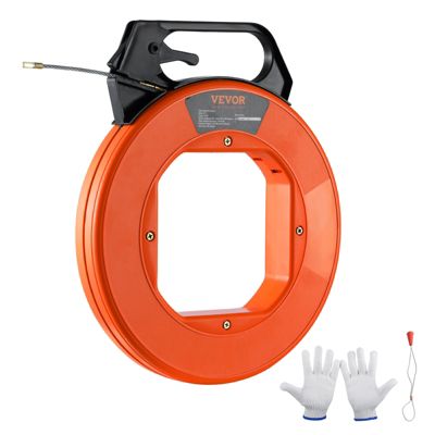 VEVOR Aiguille Électricien Tire Fil Câble Électrique PET 38,1m 4,5mm Boîtier PP