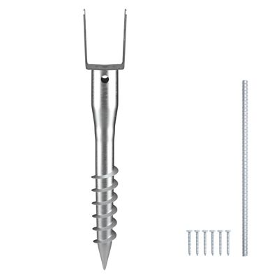 VEVOR Ancre de poteau sans creuser support à visser DIY 1 pcs 100 x 70 x 700 mm