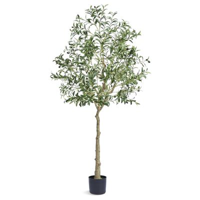 VEVOR Arbre artificiel Olivier 179 cm PE, pot, décoration style fausse plante pour intérieur extérieur.