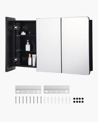 VEVOR Armoire pharmacie 1017x647mm, miroir, 4 étagères.