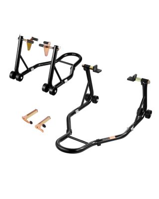 VEVOR Béquille moto avant/arrière charge 499kg, fourches double/U+L, bras oscillant, compatible Yamaha/Honda/etc.