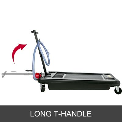 VEVOR Bac vidange 64L, chariot roulettes, tuyau 2.4m. Récupérateur huile pour voiture.