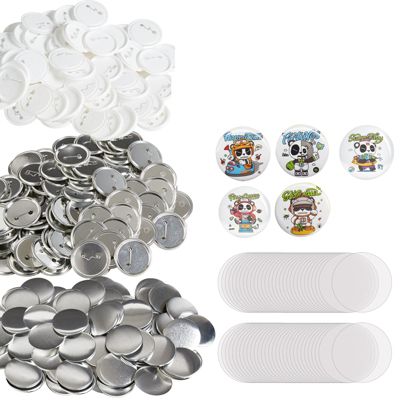 VEVOR Badge personnalisé 58 mm, 500 kits consommables. Pour machine à badges (non incluse). Fond métal/plastique.
