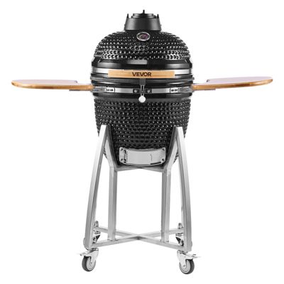 VEVOR Barbecue Kamado à Charbon Fumoir à Charbon Céramique Mobile 45 cm 4 Roues