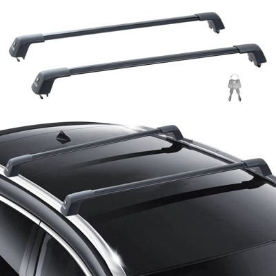 VEVOR Barre de toit universelle 120,8 cm max, aluminium. Pour rails latéraux, SUV, berline, fourgonnette.