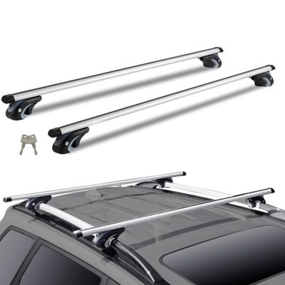 VEVOR Barres de toit transversales 2 PCs, aluminium, charge 90,7 kg, largeur 190-1180 mm, verrouillables.