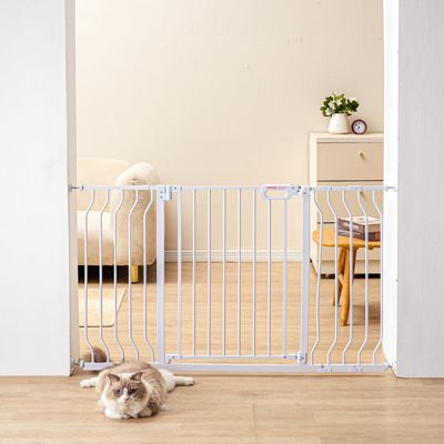 VEVOR Barrière sécurité extensible 75-135 cm, hauteur 76 cm. Fermeture auto, sans perçage.
