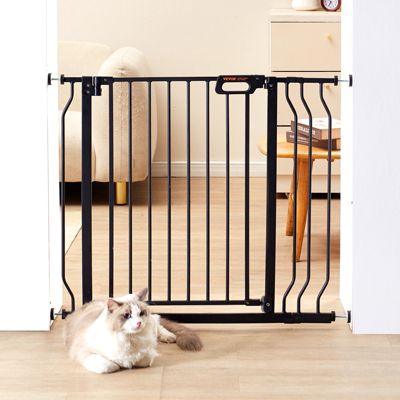 VEVOR Barrière sécurité extensible 75-99 cm, hauteur 76 cm. Fermeture auto, sans perçage, noir.
