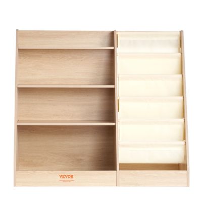 VEVOR Bibliothèque enfants 4 niveaux 10 compartiments, étagère rangement livres/jouets pour chambre/salle de jeux/crèche.
