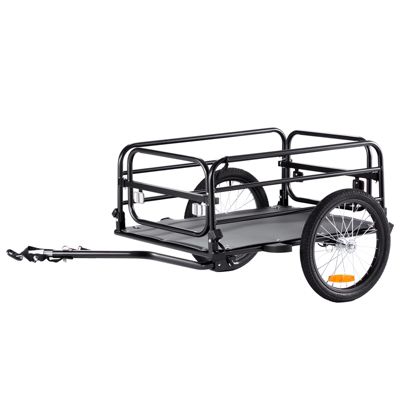 VEVOR Bike Cargo Trailer, 72.5kg, foldable, quick-release hitch, 40.6cm wheels fits 558-711mm bike wheels.