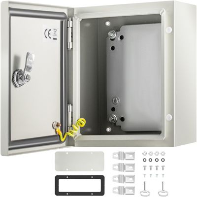 VEVOR Boîtier acier carbone NEMA, 25x20x15 cm, IP66, plaque montage.