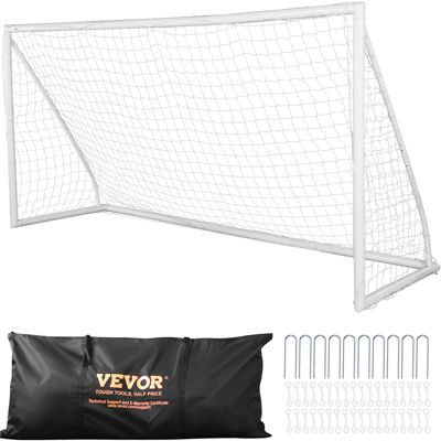VEVOR But football enfants, cage PVC 371x183 cm, portable, filet.