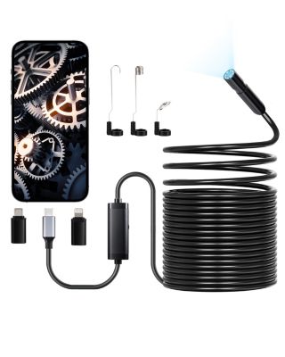 VEVOR Camera endoscopique cable 15m, HD 1920p. 8 LED reglables, zoom, IP67. Pour auto, plomberie.