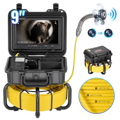 VEVOR Camera inspection 30m: auto-nivellement, ecran 9 1080P, zoom 36X ...