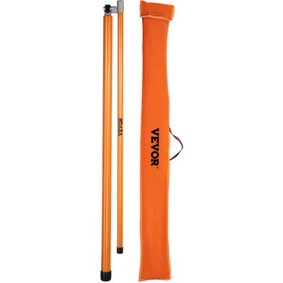 VEVOR Canne télescopique mesure hauteur, 149-610cm, fibre verre, non conducteur, transport camion.