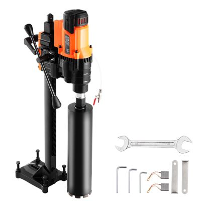 VEVOR Carotteuse diamant 3200W, diam. 20-250 mm, perçage humide sec, pour béton brique marbre.