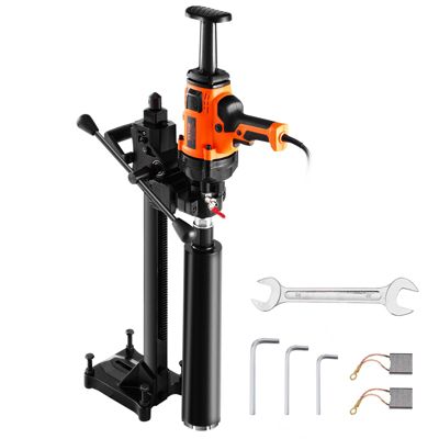 VEVOR Carotteuse diamant diam. 20-160 mm, perceuse portative 2000W, perçage humide sec, support.