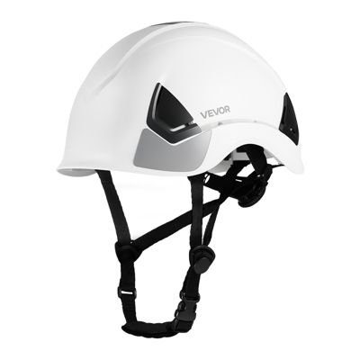 VEVOR Casque de Sécurité de Chantier Ventilé de Classe C Construction Blanc