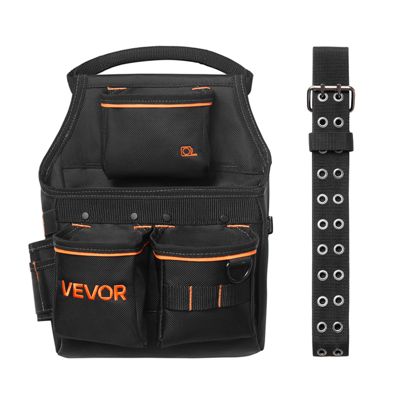VEVOR Ceinture Porte Outil Sacoche Charpentier 14 Poches Tour Taille 83-127 cm