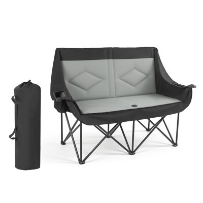 VEVOR Chaise de Camping Pliante Double Fauteuil Pliable pour 2 Personnes 300 kg